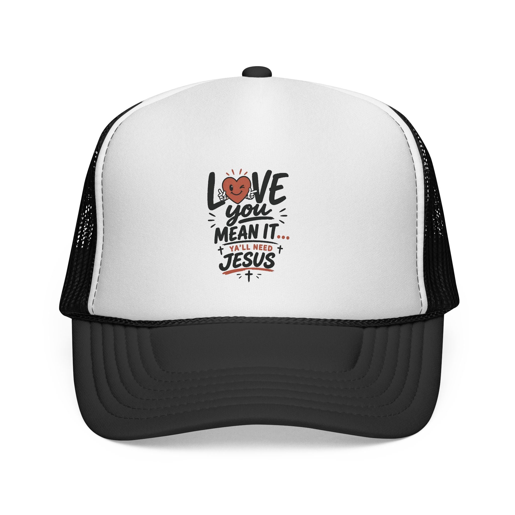 Trucker Cap — "Love You Mean It" Christian Faith Mesh Hat