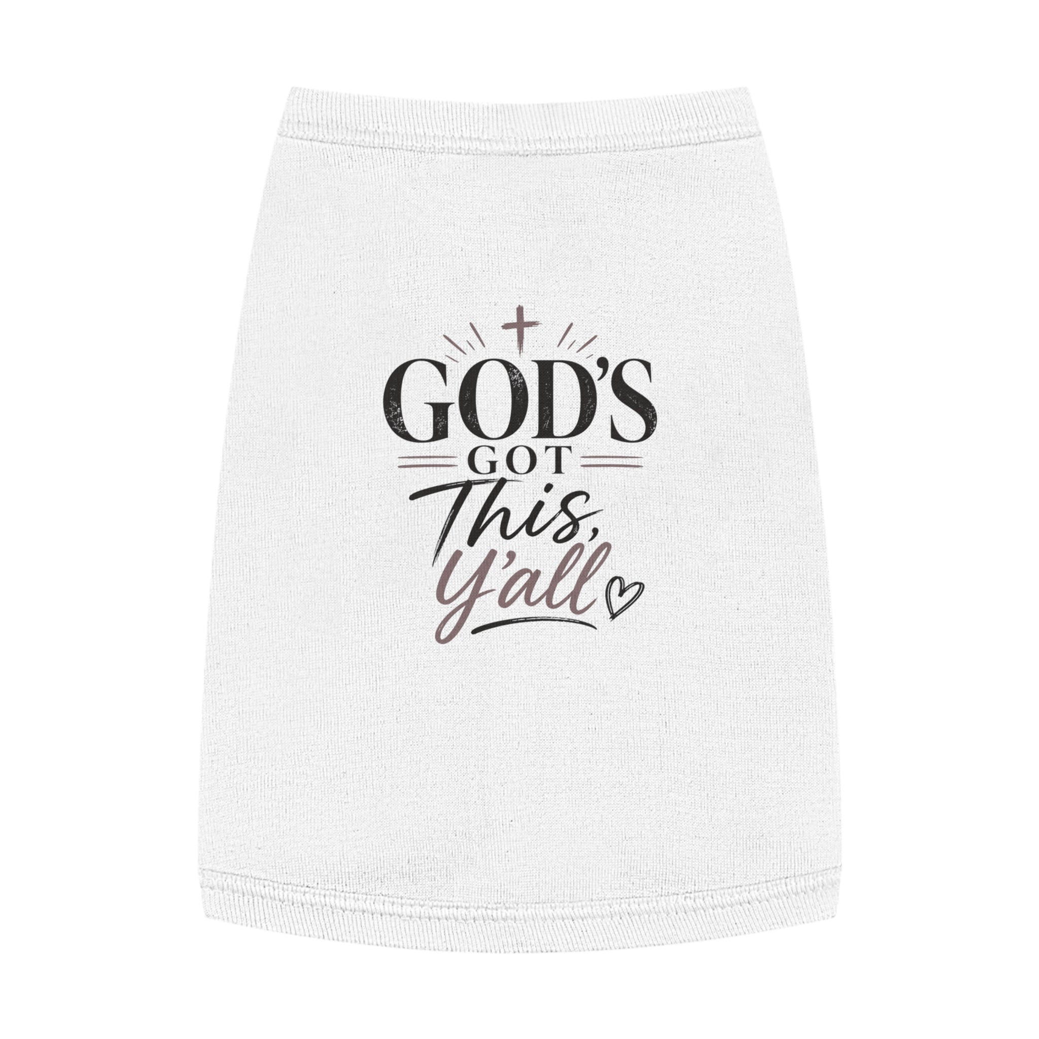 God's Got This Y'all Pet Tank Top — Christian Dog/Cat Shirt, Faith-Inspired Pet Apparel