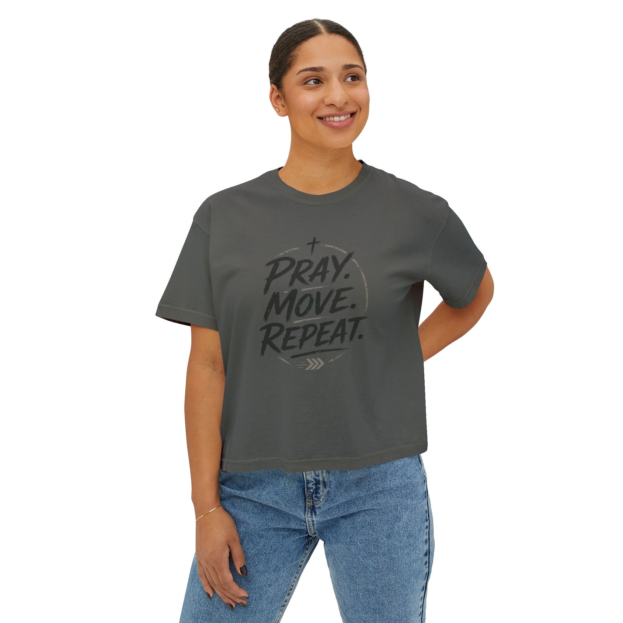 Pray Move Repeat Boxy Tee