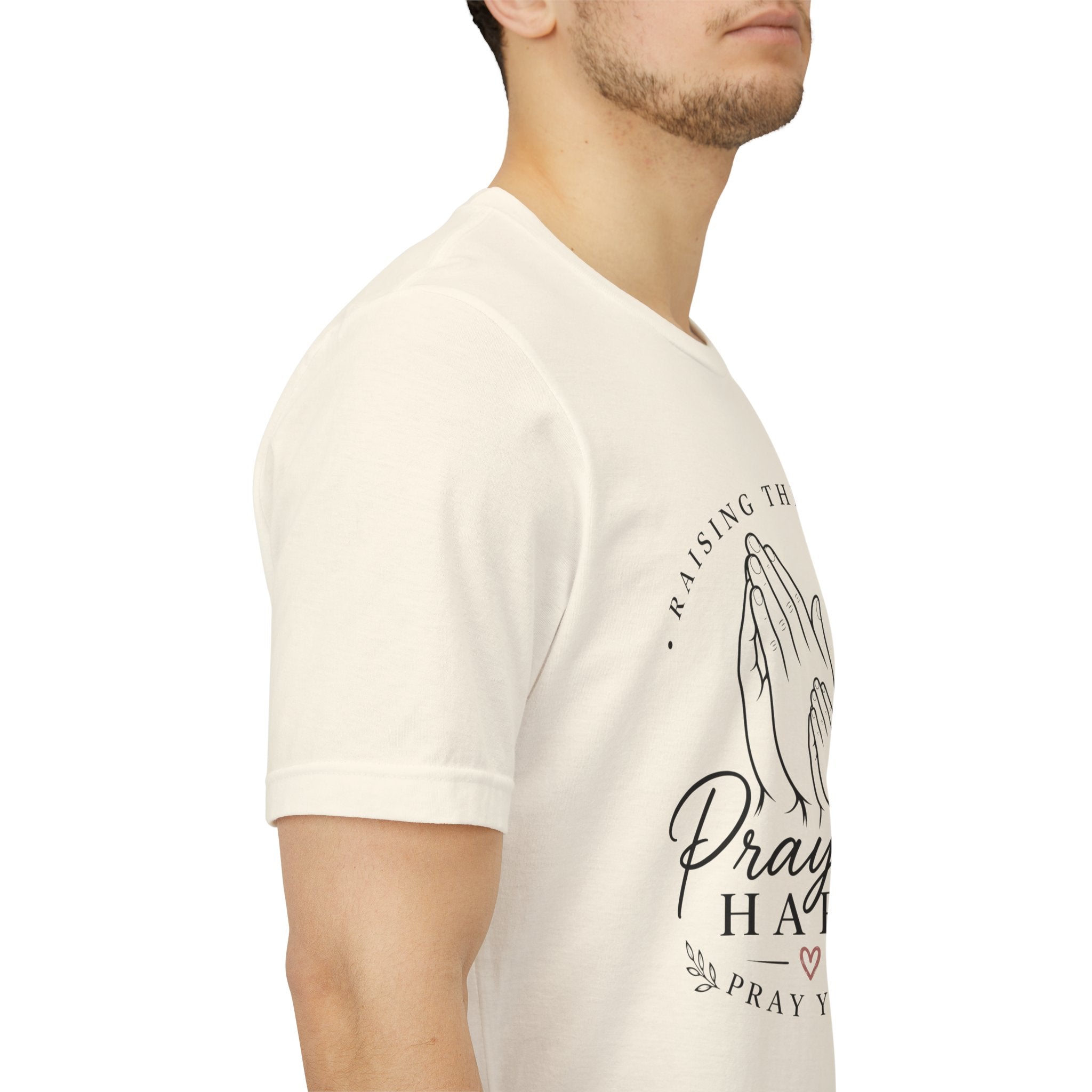 Praying Hard Tee — "Raising Them Right" Christian Prayer Shirt