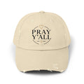 Pray Y'all Distressed Baseball Cap — Vintage Faith Hat for Women & Men
