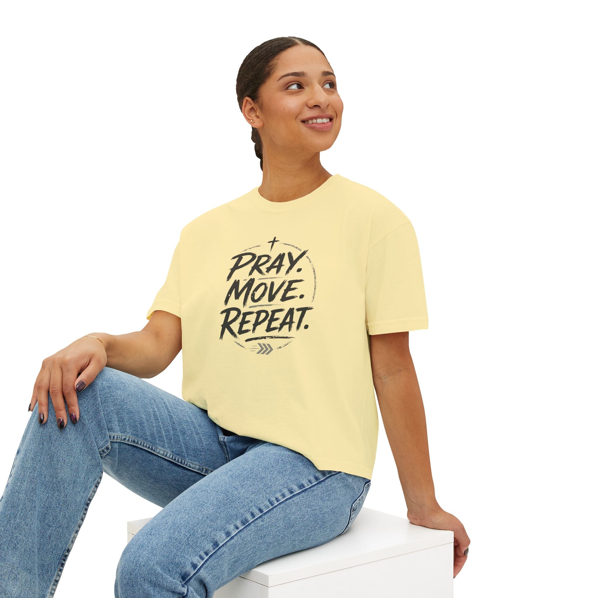 Pray Move Repeat Boxy Tee