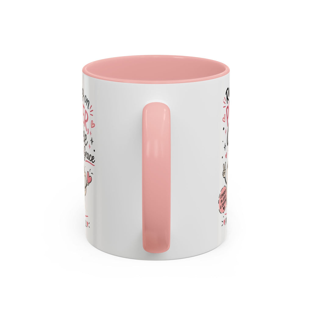 Running on Prayer, Coffee & Grace Mug — Christian Inspirational Coffee Cup (11/15oz)