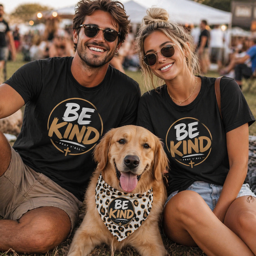 Be Kind Pray Y’all Baby Style Tee- T-Shirt | Christian Graphic Tee | Faith Based Shirt | Inspirational Tee | Positive Message Shirt | Women’s Christian Shirt