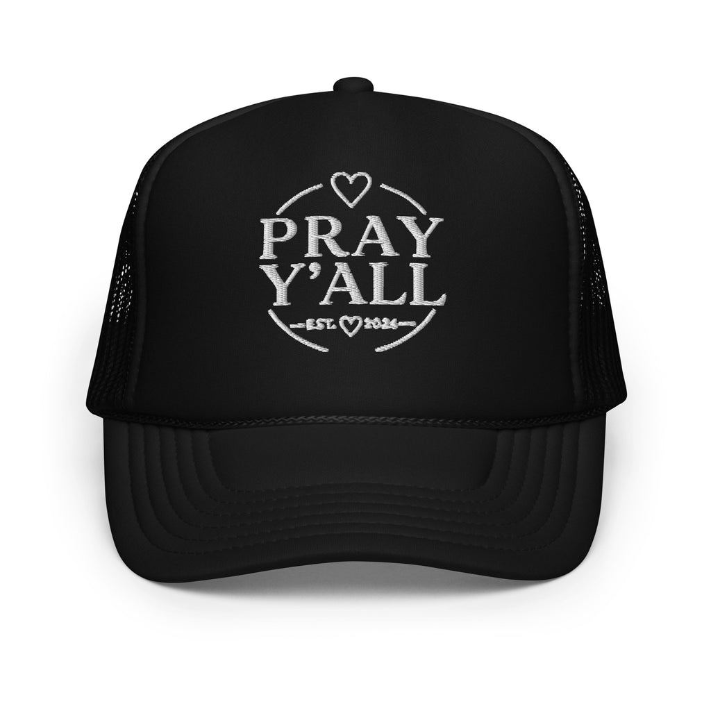 Pray Y’all Trucker Hat Embroidery Christian Hat, Faith Cap, Southern Style Hat, Religious Gift, Embroidered Cap