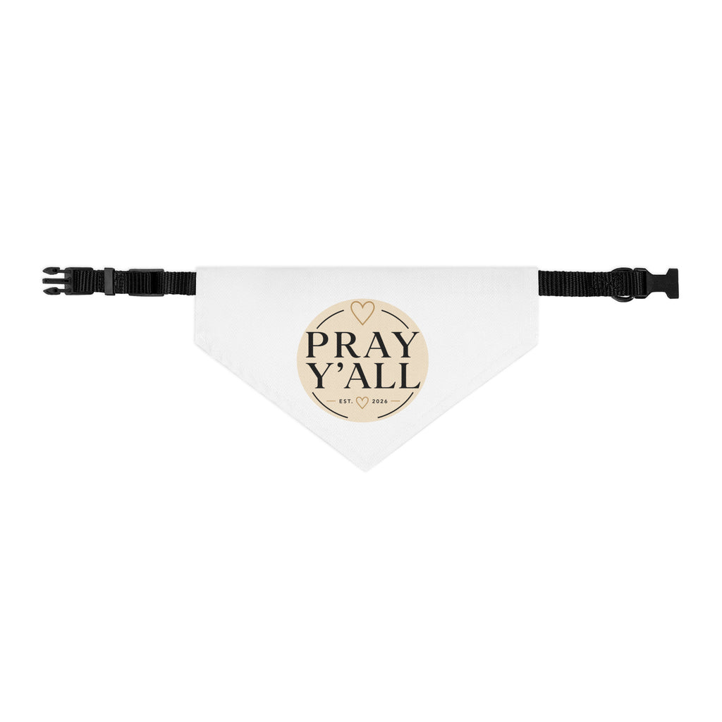 Pray Y’all Dog Bandana, Christian Dog Bandana, Faith Pet Scarf, Southern Style Dog Bandana, Funny Religious Dog Accessory, Matching Owner Set