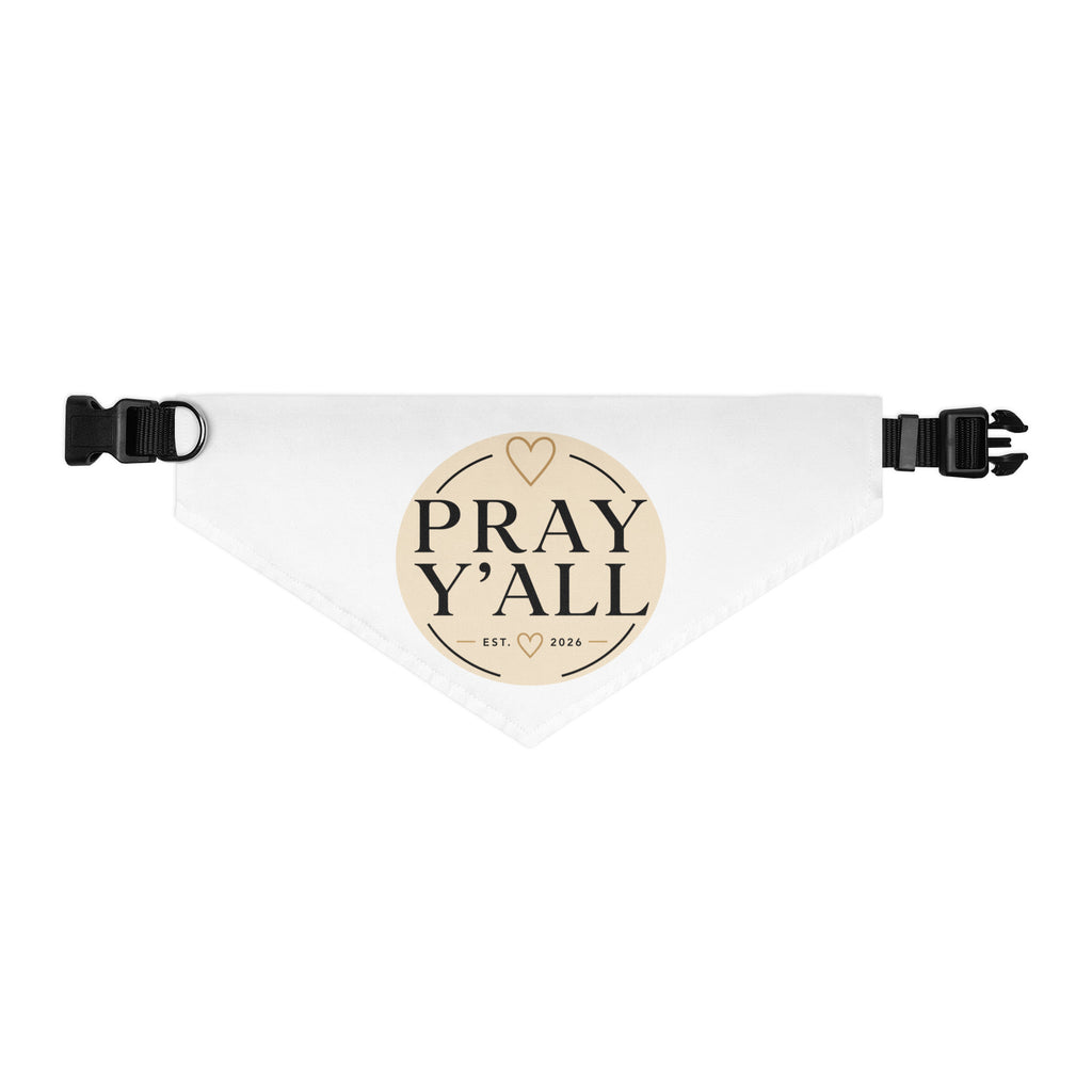 Pray Y’all Dog Bandana, Christian Dog Bandana, Faith Pet Scarf, Southern Style Dog Bandana, Funny Religious Dog Accessory, Matching Owner Set